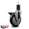 Service Caster 5'' Black Poly Swivel 1-5/8'' Expanding Stem Caster with Brake SCC-EX20S514-PPUB-BLK-PLB-158 - alternate 4